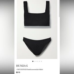 Hunza G Xandra seersucker bikini TOP one size